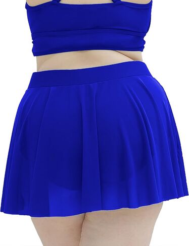 Womens Plus Size High Waisted Swim Skirt Split Bikini Skort Built-in Brief High Rise Swim Bottoms Only 2025 in Saudi Arabia