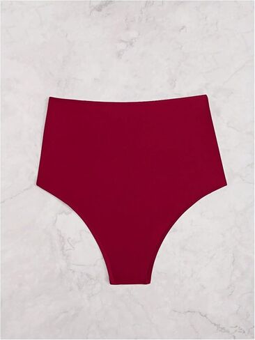 Verdusa Women's High Waist Bikini Bottoms Ruched Tummy Control Bathing Suit Bottoms in Saudi Arabia