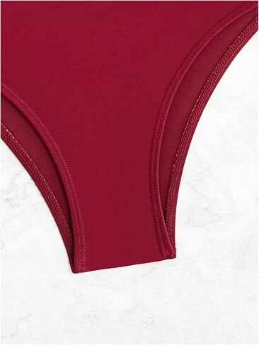 Verdusa Women's High Waist Bikini Bottoms Ruched Tummy Control Bathing Suit Bottoms in Saudi Arabia