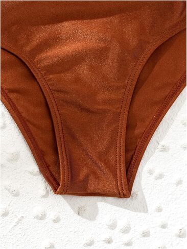 Verdusa Women's High Waist Bikini Bottoms Ruched Tummy Control Bathing Suit Bottoms in Saudi Arabia