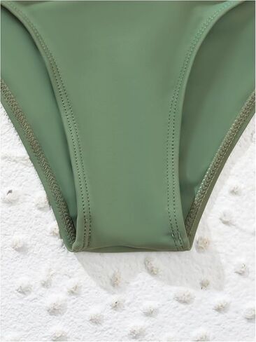 Verdusa Women's High Waist Bikini Bottoms Ruched Tummy Control Bathing Suit Bottoms in Saudi Arabia