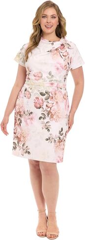 London Times Women's Polished Sheath Dress with Bow Detail Career Office Event Occasion Guest of in Saudi Arabia