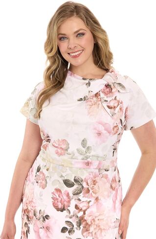 London Times Women's Polished Sheath Dress with Bow Detail Career Office Event Occasion Guest of in Saudi Arabia