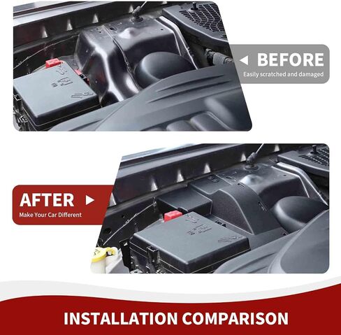 Engine Side Wire Dust Cover Compatible with 2015-2023 Dodge Challenger & 2011-2023 Charger, Carbon Fiber in Saudi Arabia