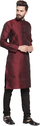 Maple Clothing Brocade Silk Men's Kurta Pajama Indian Wedding Party Wear in Saudi Arabia