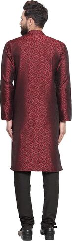 Maple Clothing Brocade Silk Men's Kurta Pajama Indian Wedding Party Wear in Saudi Arabia