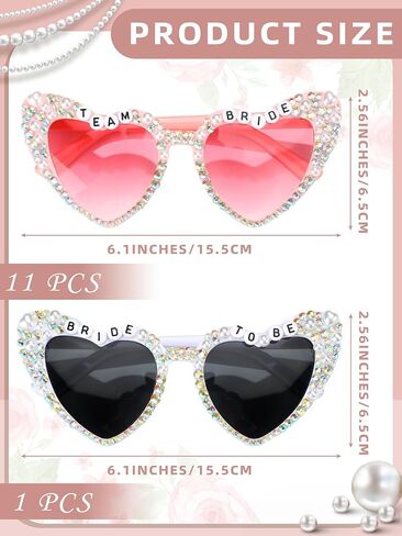 12 PCS Bachelorette Party Sunglasses for Bridesmaids Bride Gride Gride for Wedding Party Favors in Kuwait