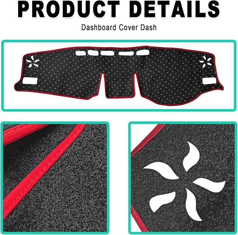 Dash Cover Mat, Center Console Cover Sunshield Protector, Dashboard Cover Compatible with T0y0ta RAV 4 2019 2020 2021 2022 2023 2024 2015 (Gray Trim) in Kuwait