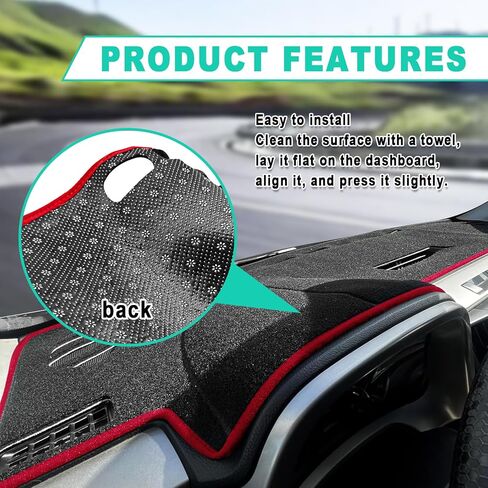 Dash Cover Mat, Center Console Cover Sunshield Protector, Dashboard Cover Compatible with T0y0ta RAV 4 2019 2020 2021 2022 2023 2024 2015 (Gray Trim) in Kuwait