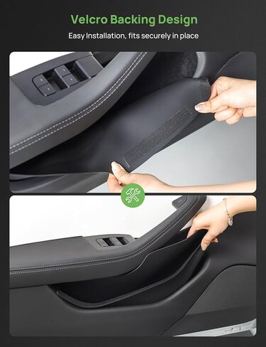 TPARTS Door Side Storage Box for Tesla Model 3 Highland 2024 2025+, Silicone Waterproof Tray Organizer Compartment, Tesla Interior Accessories Front Rear Door Handle Pocket Protectors Cover (Set of 4) in Saudi Arabia