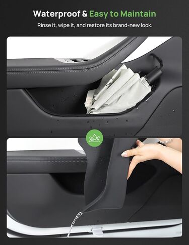 TPARTS Door Side Storage Box for Tesla Model 3 Highland 2024 2025+, Silicone Waterproof Tray Organizer Compartment, Tesla Interior Accessories Front Rear Door Handle Pocket Protectors Cover (Set of 4) in Saudi Arabia