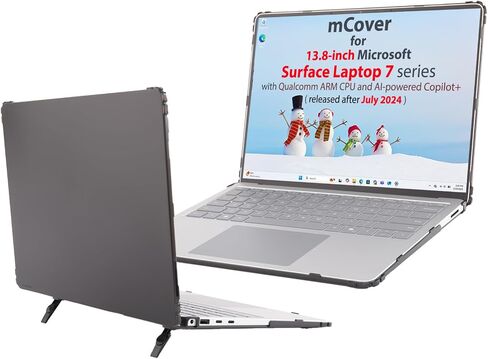 mCover Case ONLY Compatible for 2024+ 13.8" Microsoft Surface Laptop 7 Windows PC with ARM CPU and AI-Powered Copilot+ (NOT Fitting Other Surface Models) - Clear in Saudi Arabia