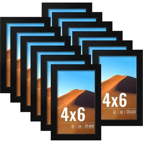 LaVie Home 5x7 Picture Frames Set of 12,Frame for 5x7 Pictures,Photo Frames for Wall Mounting or Table Top Display,Black