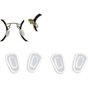 2 Pairs Glasses Support Nose Pad Eyeglass Nose Pad Silicone Nose Pad Anti Slip Nose Pad Push-in Glasses Support Nose Pad(Transparent)