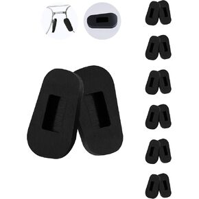 6 Pairs Slip-on Nose Pads Covers, 16mm x 9mm Silicone Rubber Nose Pad Protective Cover, Anti-Slip Replacement Nose Pieces Repair Kit for Oakley Eyeglasses, Glasses, Sunglasses, Clear