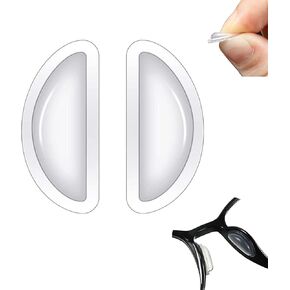 18 Pair Airbag Eyeglasses Nose Pads - Soft Silicone Air Chamber Eyeglass Nose Pads with Glasses Ear Hook and Glasses Temple Tips (Clear)