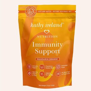 Kathy Ireland Nutrition Immunity Support For Instant Beverage Powder Mix ، Mandarin Orange ، 7.4 Oz