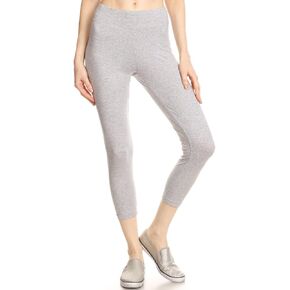 2ND DATE Women's Basic Cotton Stretch Leggings with Comfort Waistband