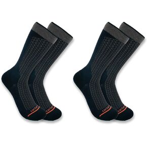 Carhartt Men's Lightweight Durable Crew Sock 2 Pack