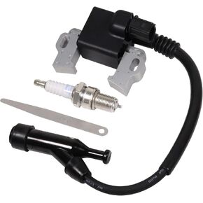 Ignition Coil 30500-Z5T-003 4 pin Connector for Honda GX390 GX340 Replace 30500-Z5R-003 30500Z5T003 Four Prong Connector Coils, with Spark plug and 0.4 Feeler Gauge