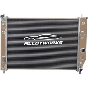 Alloyworks 3 Row Aluminium Radiator لـ Chevy Corvette C6 6.0L 6.2L 7.0L V8 Cooler Double Oil AT/MT 2005-2013 2006 2007 2011 2012