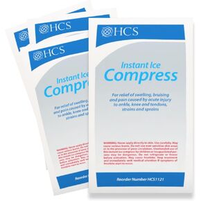 HCS Instant Ice Packs for Injuries, Disposable - Cold Compress, Instant Cold Packs for Pain Relief, Disposable Ice Pack - First Aid Kit, Sports, Portable, Travel - Quick Activation, 4"x7" (24 Pack)