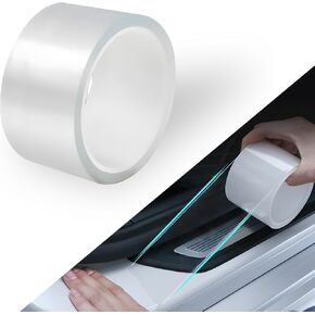 Car Door Sill Protector, Clear Anti-Collision Car Door Edge Guard, Car Door Edge Trim Protection Film, Universal Multi-Purpose Transparent Invisible Tape, for Most Cars (2.8In x 33Ft)