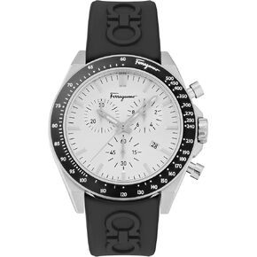 Urban Chrono Collection Luxury Mens Watch Timepieces with a Black Strap Featuring a Stainless Steel Case and a Silver Dial