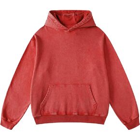 Mens Acid Wash Hoodie Vintage Casual Streetwear Overasized Hoodies Unisex Pullover Heavyweight Hooded Sweatshirt H0211