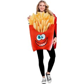 Seasons Adult French Fries Costume, Novelty Outfit for Halloween or Parties