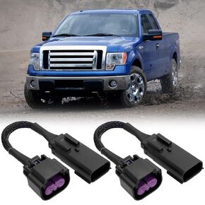 JERBOR 2Pcs HID to LED Headlight Adapter Wire Harness Fit for Ford F150 2009-2014, Headlamp Wiring Connector Adapter Converter