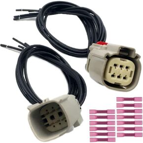 6 دبابيس المصباح الذكري والإناث LED DRL موصلات الأسلاك الخفياء متوافقة مع شيفروليه كروز 2017 2017 2018 2019 GRAY Reply for OE 84106694 84106695