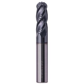 BestParts High Performance Ball Nose Solid Carbide End Mill - AlTiN Coated, 30 Degree Helix, 4 Flute, 3/8" Cutting Diameter, 3/8" Shank Diameter, 1" Length of Cut, 2-1/2" Overall Length