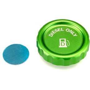 Green Magnetic Diesel Fuel Cap 6061 Aluminum Compatible with Chevrolet Silverado Tahoe Fit GMC Sierra Yukon 1500 3.0 2020-2024