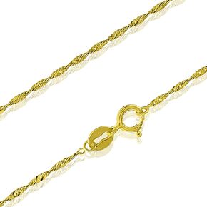 Sea of ​​Ice Singapore Rope Chain Necklace - سلسلة سلسلة Ssilver للنساء والرجال - 925 سلسلة مجوهرات الفضة الفضية - سلسلة فضية متعددة الجنسيات للجنسين in Kuwait