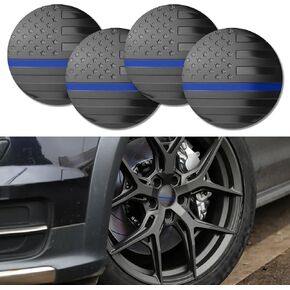 4PCS American Flag Wheel Center Caps, Center Caps for Rims, 56mm Rim Center Cap Stickers, Automotive Exterior Accessories Waterproof Wheel Hub Cap Universal Fit Most Cars SUVs Trucks RVs