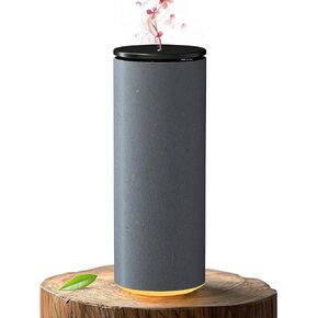 Cooper Bliss Waterless Diffuser for Essential Oils, Pure Aroma Zero Water, Cordless 10-hr Battery Operated Oil Diffuser Machine, Adjustable Scent & Timer, Ambient Light, 100% Bio-Fiber Wood (Grey)