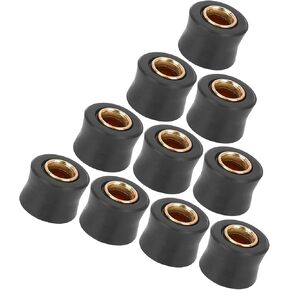 Motoforti Universal Motorcycle Rear Shock Bush, Plastic,Metal, Black, 10 Pc