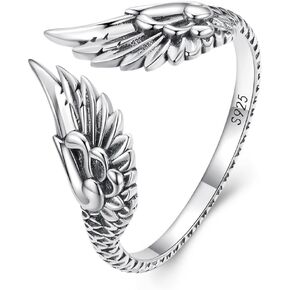 Bisaer 925 Sterling Silver Ring قابلة للتعديل لطيف الفريد من نوعه Cat Snake Butterfly Dragonfly Frasnable Ring for Women المجوهرات in Kuwait