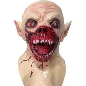 قناع مصاص دماء مخيف ، كبار رعب شيطان Monster Zombie Cosplay Head Mask for Halloween Parts Props