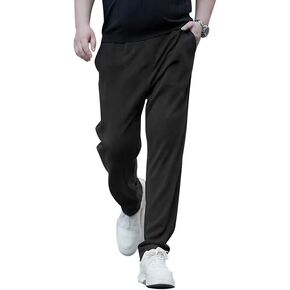 Men's Casual Sweatpants for Men Summer Straight Track Athletic Running Pants Big Tall Black