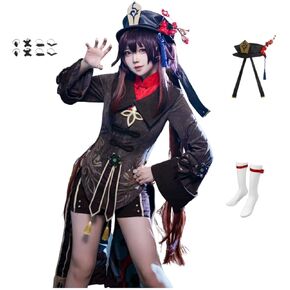 Hu Tao Cosplay Costume GenshinImpact Cosplay Full Sets Halloween Outfit for Women