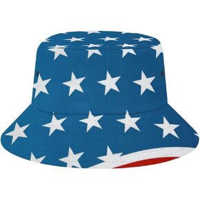 American Flag Bucket Hat for Men Women – Patriotic 4th of July Sun Hat, Tie Dye & Star Print Summer Caps