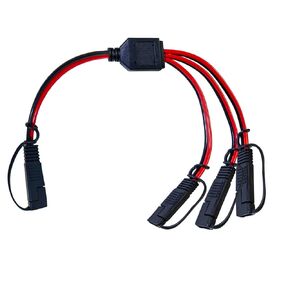 12AWG SAE Splitter 1 to 3 SAE Extension Cable SAE DC Power Automotive Connector Cable for Solar Panel Battery Cars Tractor-40cm/1.3ft