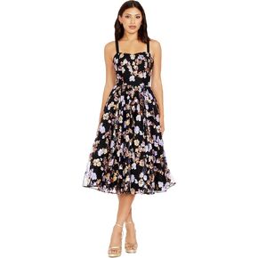 Dress the Population Women's Nessa Fit and Flare Midi Dress