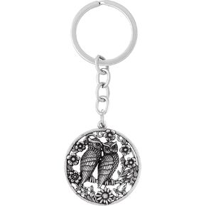 HAQUIL Couple Owl Vintage Keychain Cute Animal Key Ring Jewelry for Men Women Gothic Decor