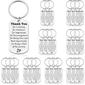 Vadaka 24 Pcs Mentor Teacher Appreciation Gifts Thank You Keychain Thank You Keepsake for Teacher Nurse Boss Leaving Going Away Present for Coworker Retirement Keychain Coworkers Appreciation Present