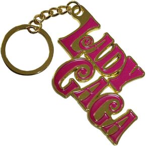 Lady Gaga Swirly Logo Keychain Size One Size Pink, Pink, One Size