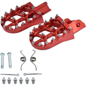 Dirt Bike Foot Pegs Footpegs CNC Foot Pedals Rest for CRF110F CRF 110F 2013-2023/ CRF125F CRF 125F 2014-2023 (Red)