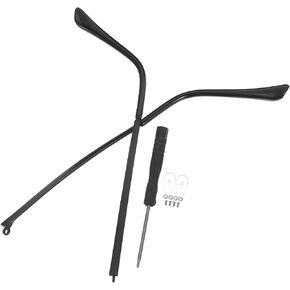 Universal Metal Glasses Arm Replacement, Black Eyeglass Temple Repair Kit with Screw Washers and Screwdriv, Streamlined Design for Comfort, Ideal for Eyeglasses and Sunglasses